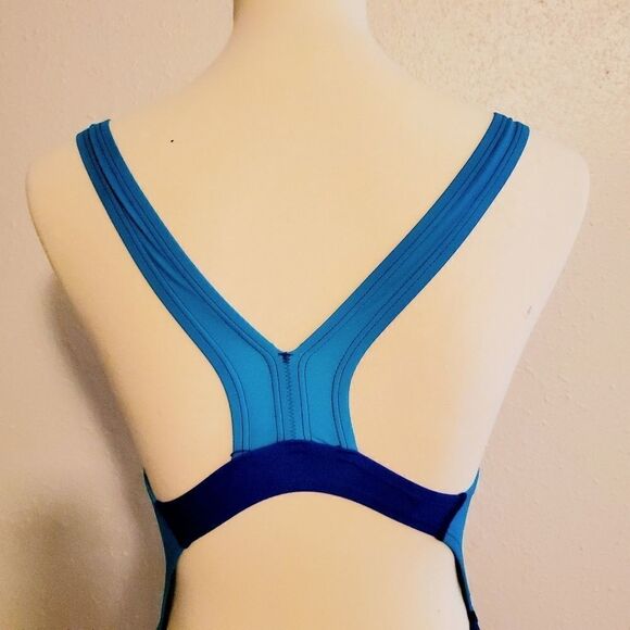 Speedo Blue One Piece Swimsuit Size 6 - Picture 6 of 12